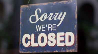 Closed sign